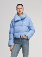 Windproof Lightweight Wide Lapel Goose Down Jacket GOELIA