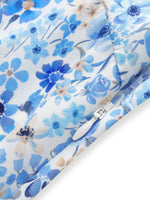 19MM Mulberry Silk Floral Print Women Midi Dress GOELIA