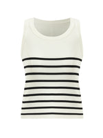 Acetate Cotton Knitted Striped Tank Top GOELIA