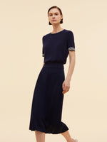 Tencel Blend Knit Top And Column Skirt Two-Piece Set GOELIA