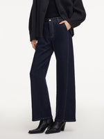 Denim Stretch Adjustable Waist Women Jeans With Detachable Down Liner GOELIA