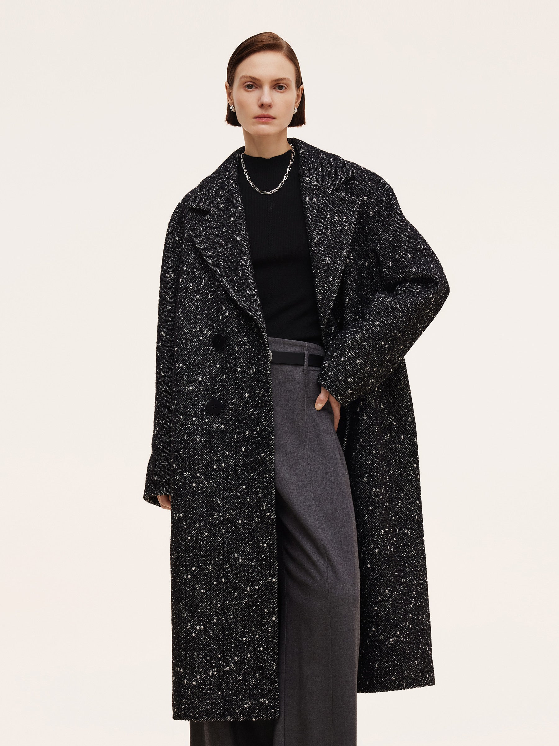 Wool Blend Unisex Oversized Coat GOELIA