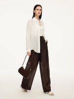 Tencel Acetate Linen Blend Women Sheer Oversized Shirt & Camisole Two-Piece Set GOELIA