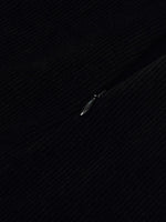 Black Straight Knitted Slit Women Skirt GOELIA