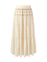 Acetate Blend Women Embroidered Skirt GOELIA