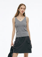 100% Cashmere Seamless Women Knit Tank Top GOELIA