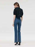 New Chinese-Style Lace Sequins Patchwork Women Blouse GOELIA