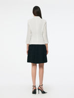 Triacetate Blend Gathered Waist Women Blazer GOELIA