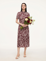 Floral Print Women Qipao Maxi Dress GOELIA