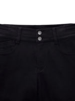 [Preview] Fade-Resistant Fleece-Lined Raw Hem Women Skinny Jeans GOELIA