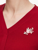 [Preview] Tencel Blend Floral Embroidered Women Knit Top GOELIA