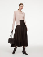 [Preview] A-Line Side Slit Women Pleated Skirt GOELIA