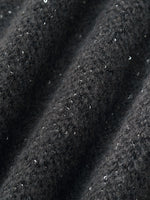 Mohair Wool Blend Sequins Women Midi Skirt GOELIA