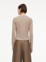 Stretch Round Neck Women Long Sleeve T-Shirt GOELIA