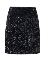 Velvet Sequins Women Mini Skirt GOELIA
