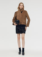 Velvet Sequins Women Mini Skirt GOELIA