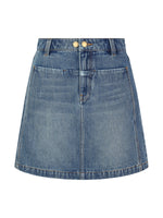 100% Cotton Denim Adjustable Waist Women Skirt GOELIA
