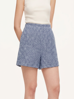 Cotton Blend Tweed A-Line Women Shorts GOELIA