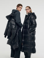 Windproof Warm Hooded Long Goose Down Coat GOELIA