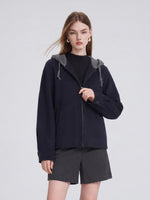 [Preview] 100% Wool Double-Faced Women Hooded Jacket GOELIA