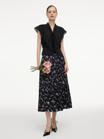 [Preview] Ribbon Print A-Line Women Skirt GOELIA