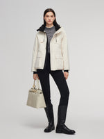 Drawstring Waist Unisex Hooded Goose Down Coat GOELIA