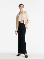 Acetate Ruffle Women Crop Camisole With Bra Pads GOELIA
