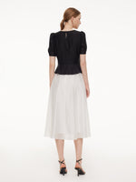 Tencel Blend Color Block Women Patchwork Maxi Dress GOELIA