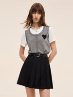 Lyocell Cotton Blend Women Mock Layered T-shirt GOELIA