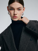 100% Merino Wool Women H-Line Blazer GOELIA