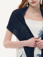 Crochet Triangle Women Knit Shawl GOELIA