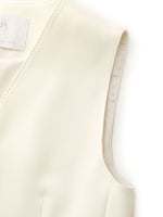 Worsted Wool Single-Breasted Women Vest GOELIA
