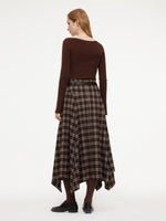 A-Line Plaid Women Skirt With Belt GOELIA