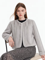 Eco-friendly Faux Fur Women H-Line Coat GOELIA