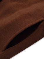 Cashmere Wool Blend Wide Collar Double-Faced Women Wrap Overcoat GOELIA