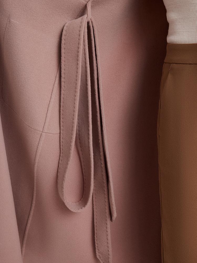 Pure Cashmere Tie-up Women Coat GOELIA