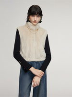 Eco-friendly Fur Button Up Women Vest GOELIA