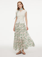 [Preview] 14MM Mulberry Silk Floral Print Women Scarf GOELIA