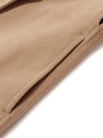 Camel Wool Double-Faced Notched Lapel Women Coat GOELIA