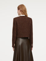 Wool Blend Tweed Women Cropped Jacket GOELIA