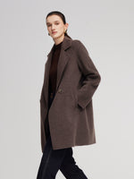 Wool Camel Hair Blend Double-Faced Women Coat GOELIA
