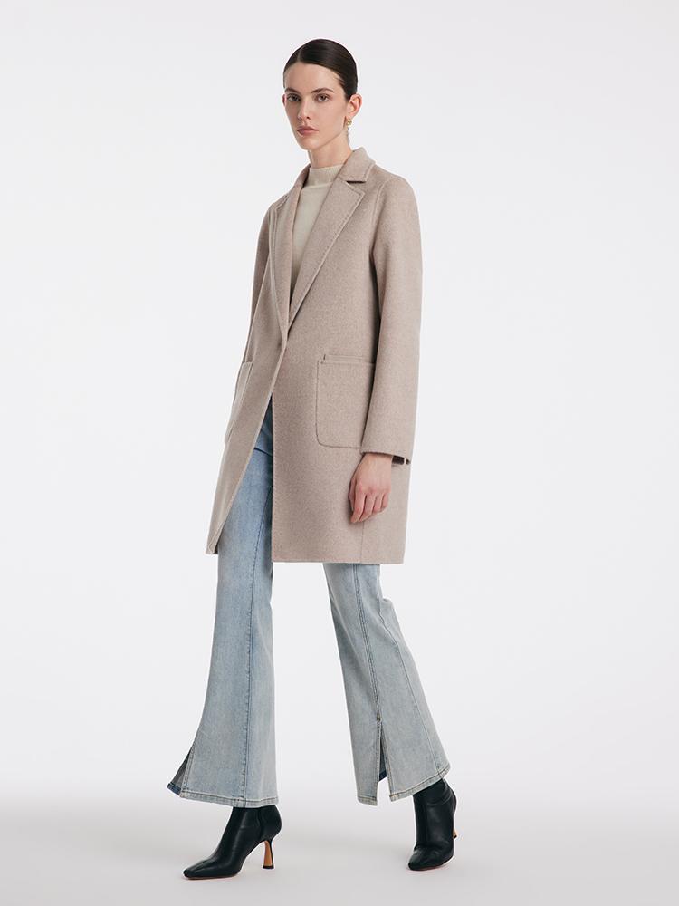 Wool And Cashmere Mid-Length Double-Faced Women Coat GOELIA