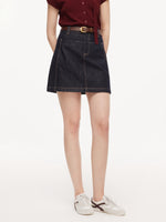 100% Cotton Denim Women A-Line Skirt GOELIA