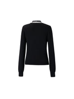 [Preview] Tencel Blend V-Neck Women Cardigan With Silk Scarf GOELIA
