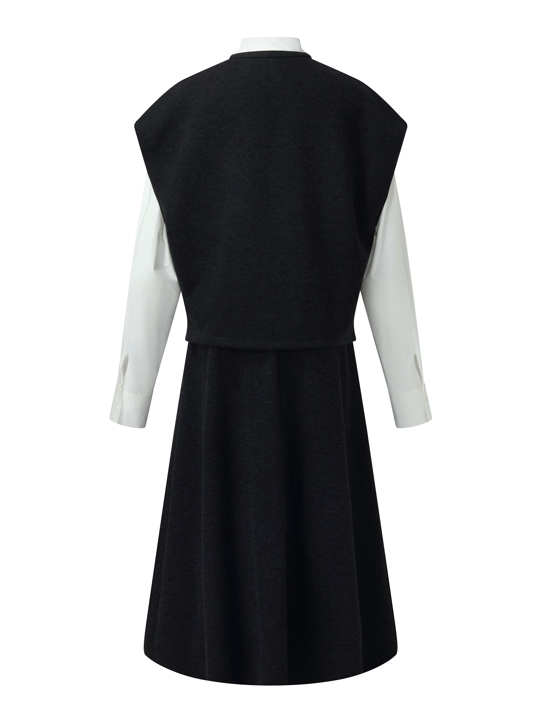 [Preview] Shirt And Knit Tank And Skirt Three-Piece Set GOELIA