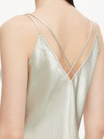 100% Acetate Women Slip Maxi Dress GOELIA