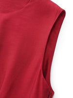Tencel Blend Ruffle Women Sleeveless Tiered Maxi Dress GOELIA