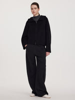 Tencel Wool Blend Double-Faced Hooded Women Jacket GOELIA