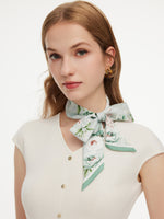 [Preview] 14MM Mulberry Silk Floral Print Women Scarf GOELIA