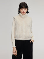 Eco-friendly Fur Button Up Women Vest GOELIA